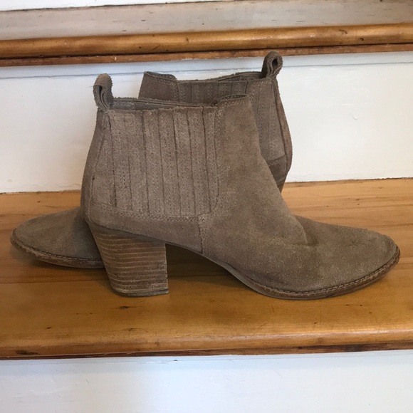 Dolce Vita Tan Suede Ankle Booties - Picture 2 of 6
